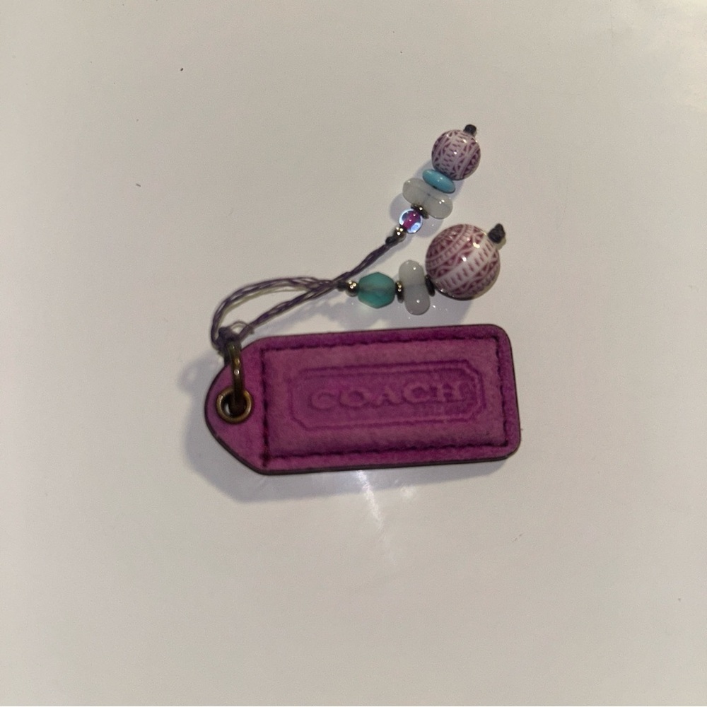 Coach Lavender Tag with Beaded Charm